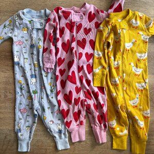 Hanna Andersson Bundle, 3 HannaJams Sleepers 3-6 months